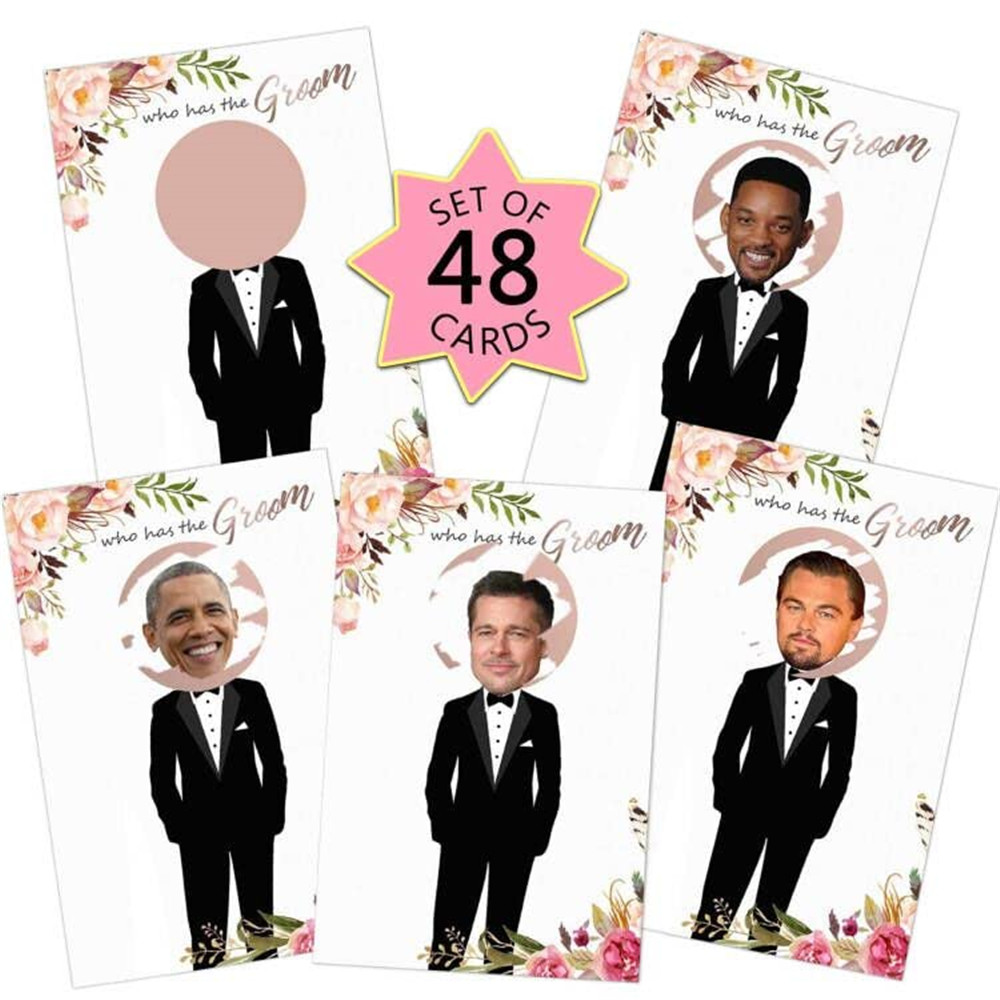 Party Games Bachelorette - เกมงานเลี้ยงสละโสด - ใครมีบัตรขูดรางวัลคนสำคัญของเจ้าบ่าวสำหรับแขก 48 คน -