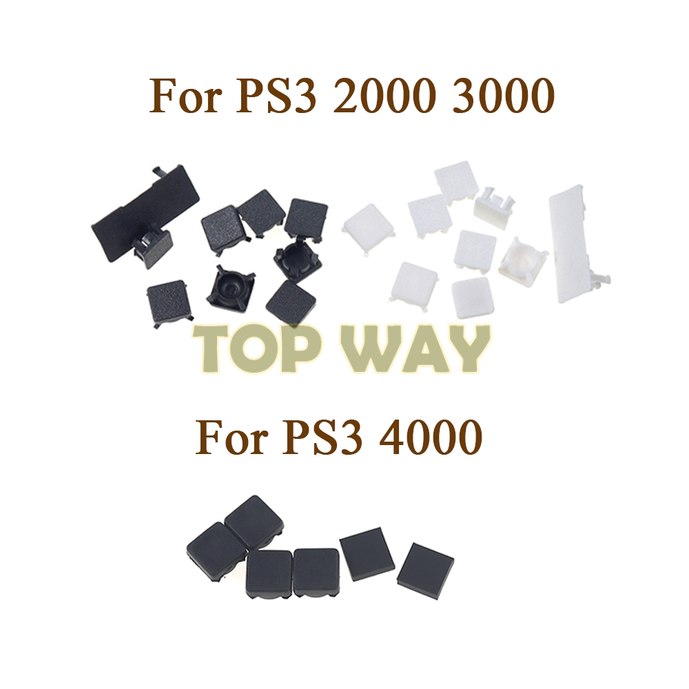Party Games Playstation - 1 ชุดปุ่มพลาสติกสกรูหมวกยางฟุตเปลี่ยนชุดสําหรับ PS3 Slim 2000 3000