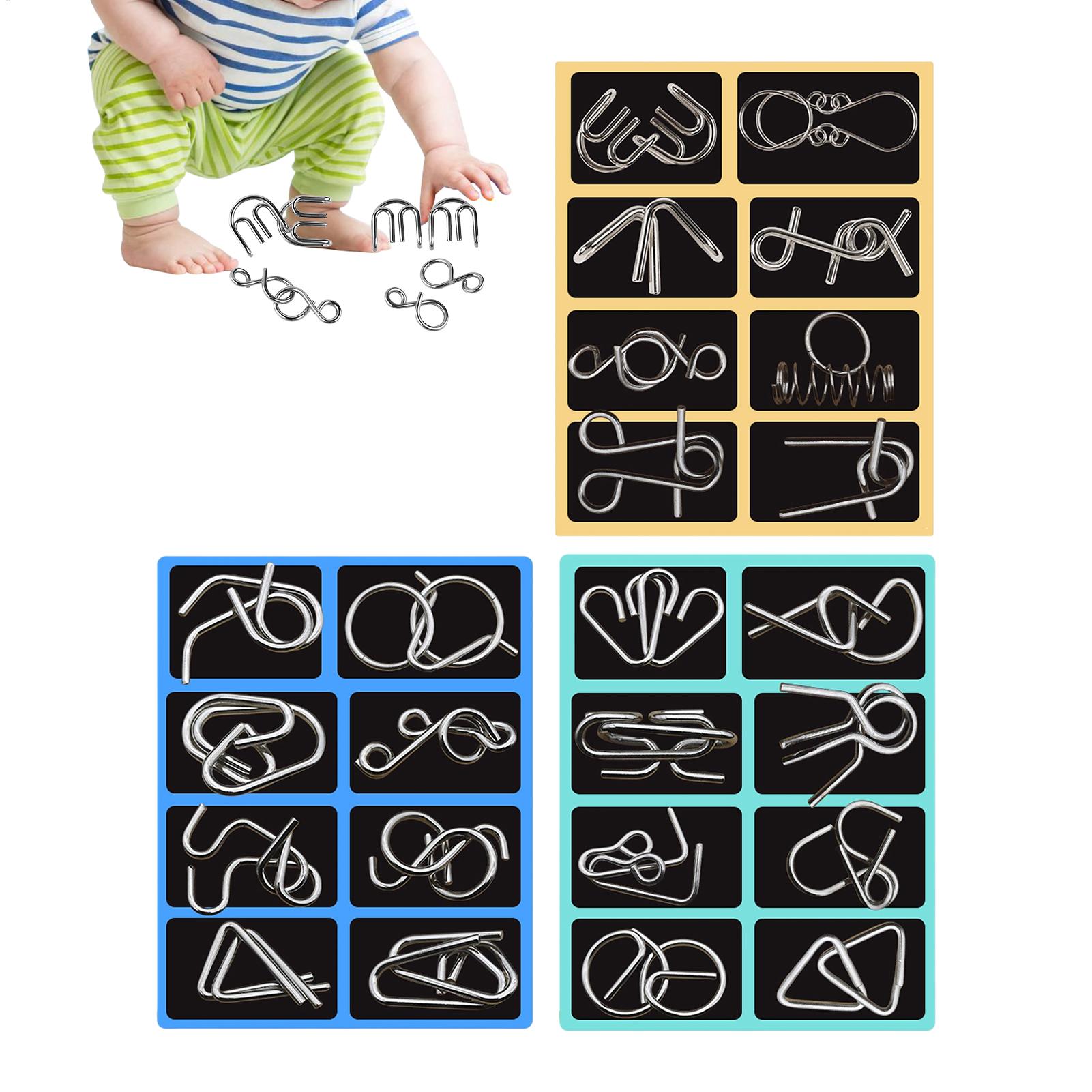 Party Games Youth - เกมปริศนาโลหะ ของเล่นฝึกสมอง เกมท้าทายความฉลาด ของเล่นเสริมพัฒนาการ ของชำร่วยงานปาร์ตี้ สำหรับครอบครัว