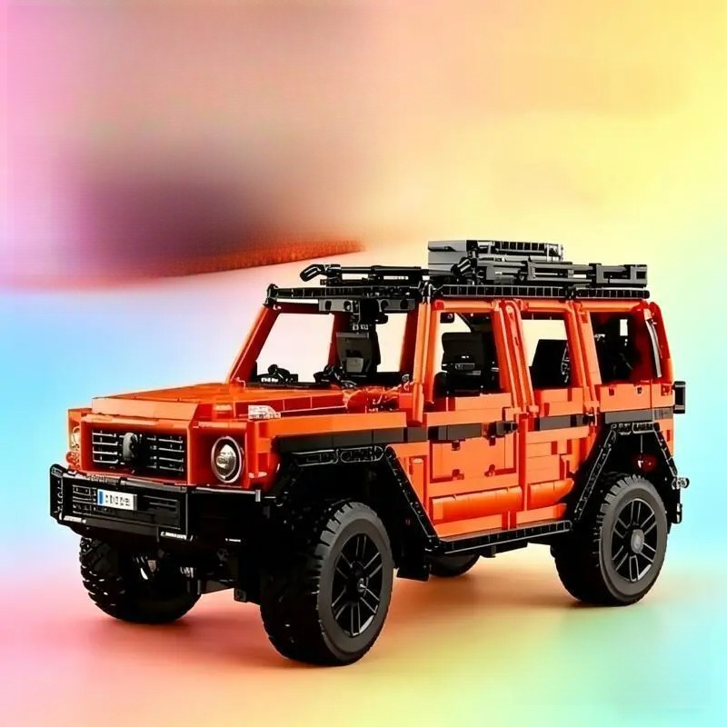 Party Games Birthday - รถออฟโรดสีส้มรุ่น G500 เหมาะสำหรับของเล่นประกอบแบบจิ๊กซอว์ที่บ้าน ของเล่นของขวัญวันเกิดคริสต์มาสสำหรับเด็กและผู้ใหญ่