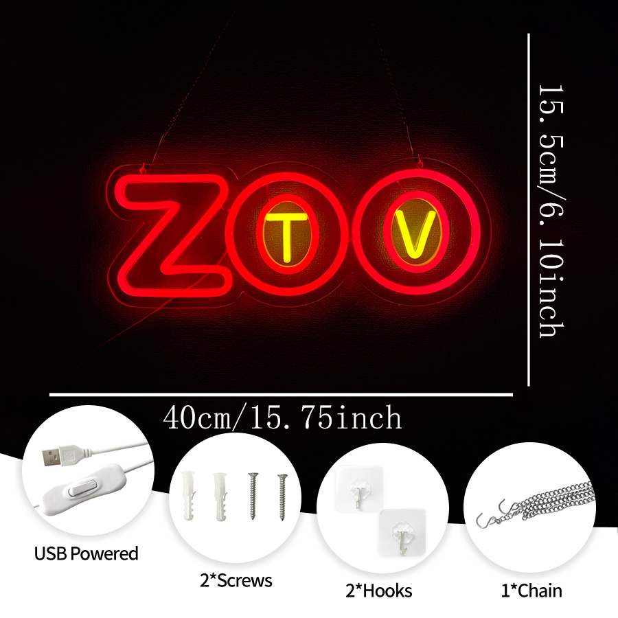ป้ายไฟนีออน Zoo TV, ไฟ LED ตกแ - Zoo Party Games บทวิจารณ์และราคา
