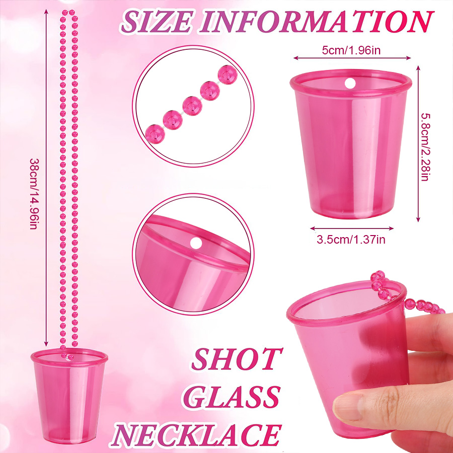 แก้วช็อตพลาสติกประดับลูกปัด 12 - Party Games Bachelorette บทวิจารณ์และราคา