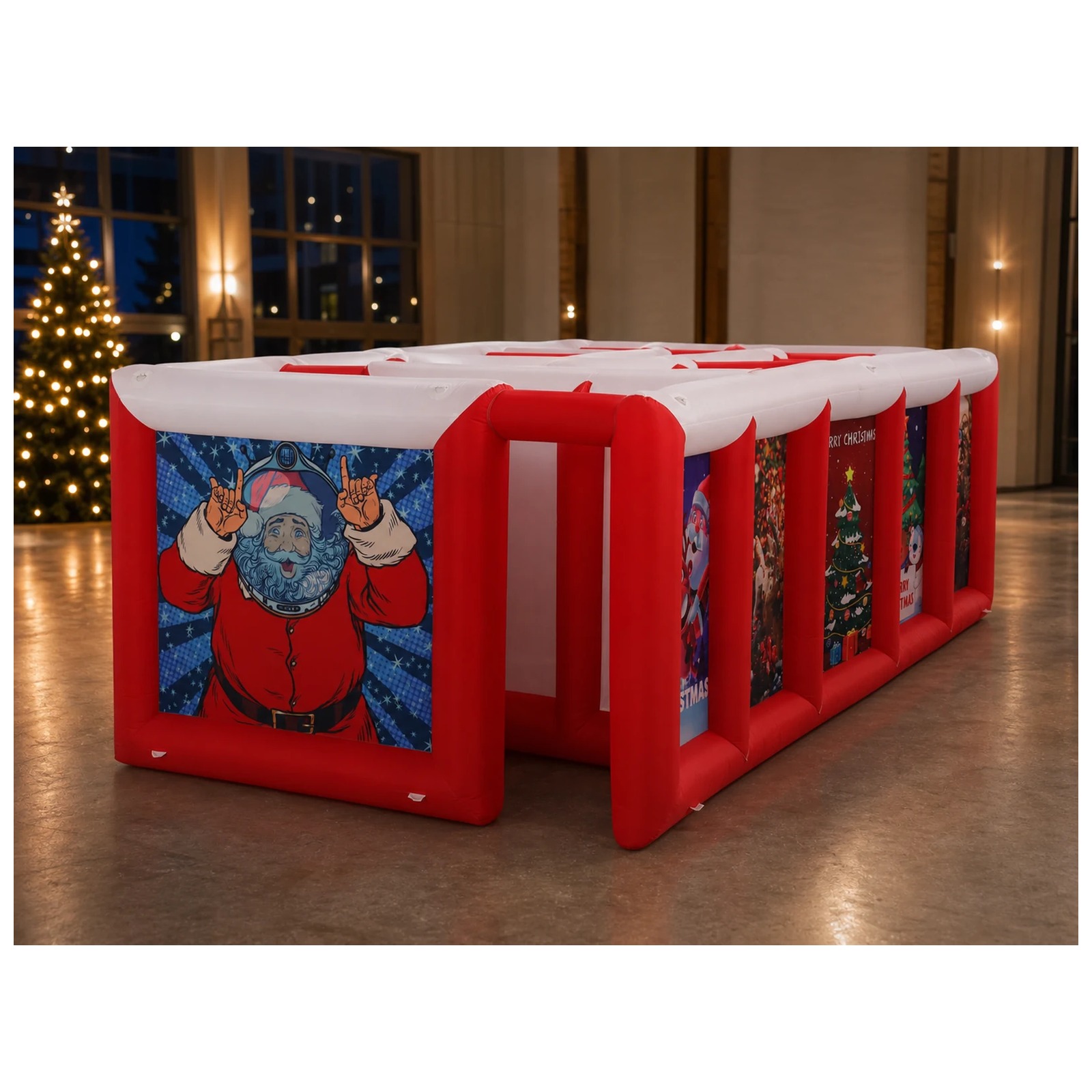 เขาวงกตเป่าลมหลังคาเรียบสีแดงข - Party Games Kids บทวิจารณ์และราคา
