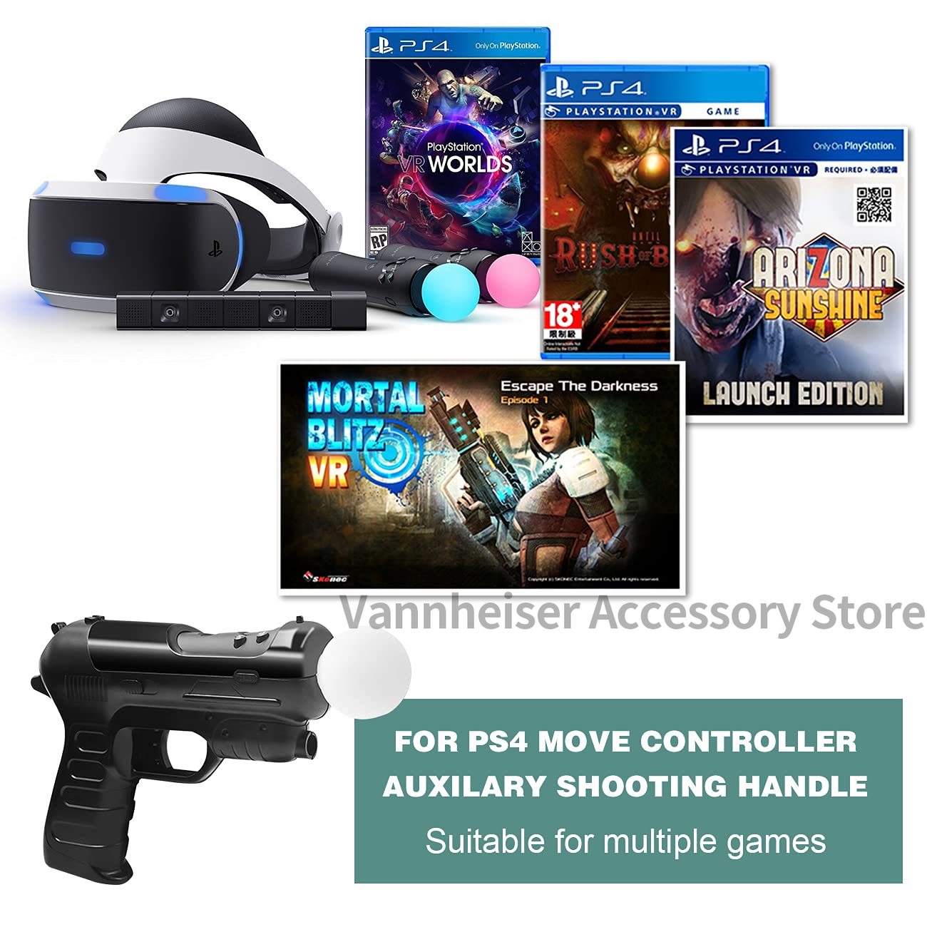 2PCS Somatosensory Handle ปืน- - Party Games Playstation บทวิจารณ์และราคา
